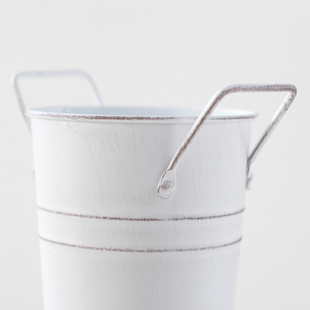 Retro Eisen-Blomkruka med handtag – Dekorativ metallblomkruka för hemmet Carvallo