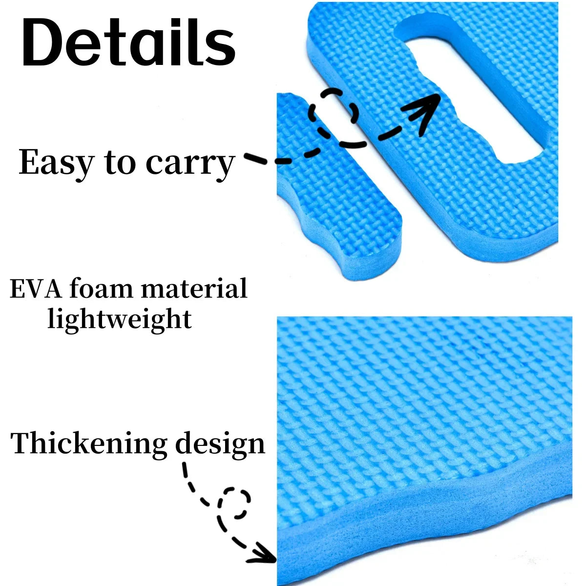 Carvallo FlexiComfort ProPad | EVA-skumgummi | Knä- & arbetsunderlag för trädgård, yoga, fitness & hushåll | 39×17×1,5 cm Carvallo