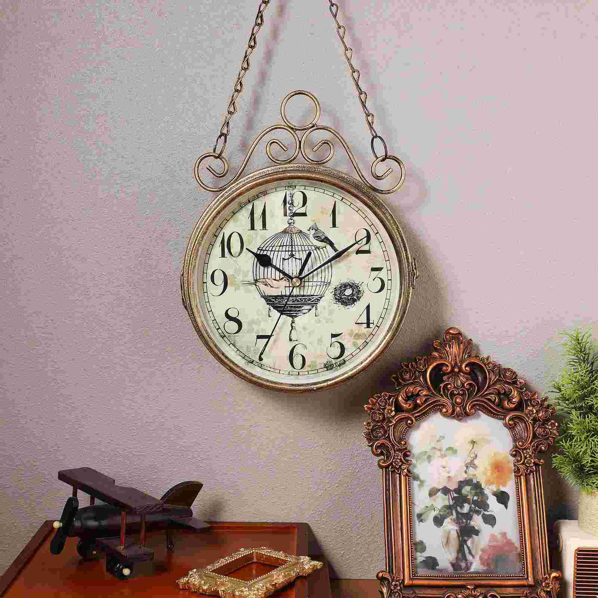 RetroCharm - Vintage tågstation väggur med tidlös attraktion Carvallo