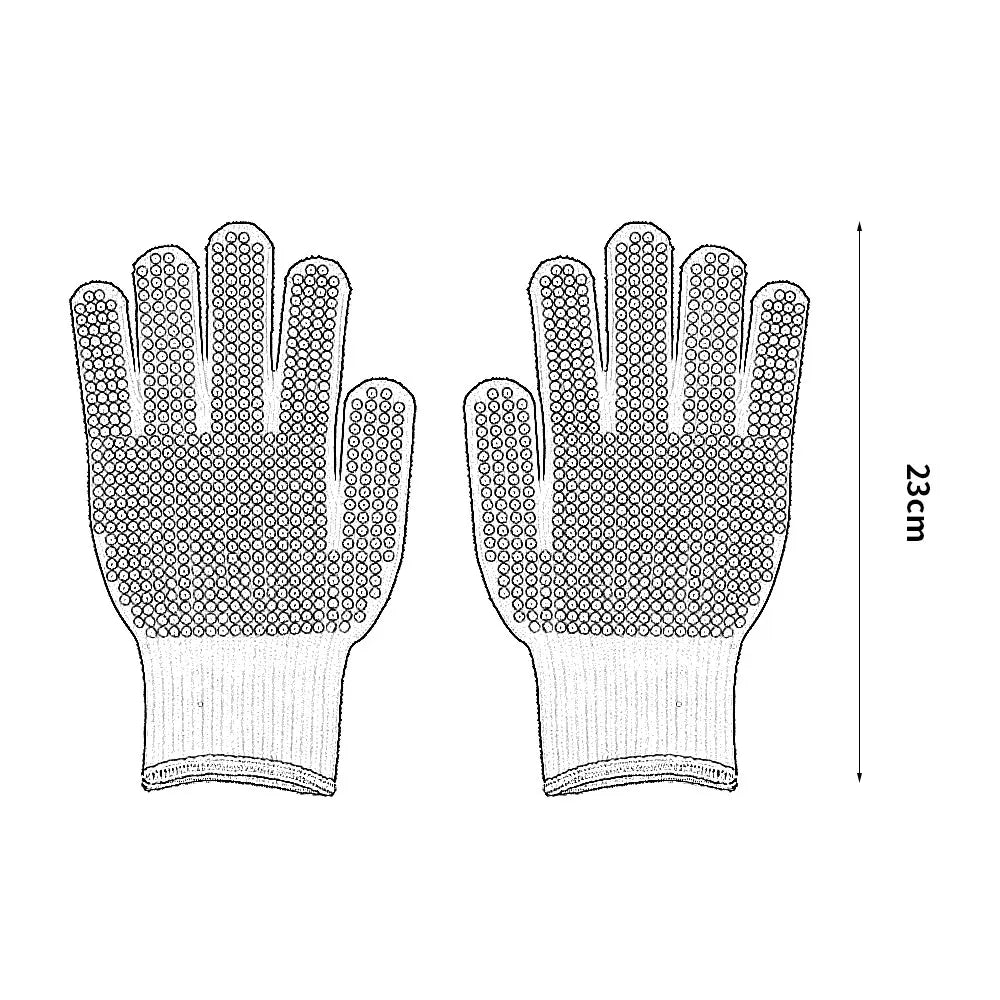Carvallo Stylist Gloves | Heat-resistant & Flexible | 1 Pair | Black with Dots Carvallo
