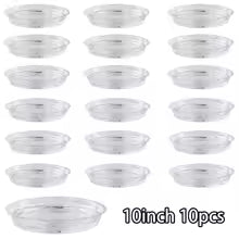 Carvallo växtunderlägg 10-pack Transparent | I 15 cm, 20 cm & 25 cm | BPA-fri & Mångsidig | För inomhusväxter & Hemmet Carvallo