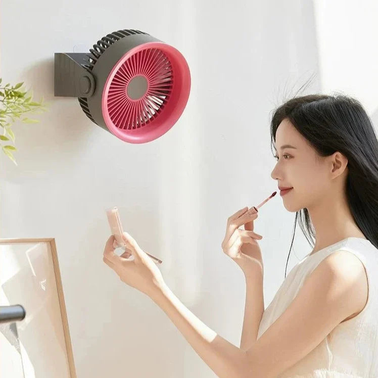 Carvallo BreezeMini | Återuppladdningsbar luftcirkulator | 4 lägen | 3600 mAh batteri | Kompakt & tyst | För kontor, kök & hem Carvallo