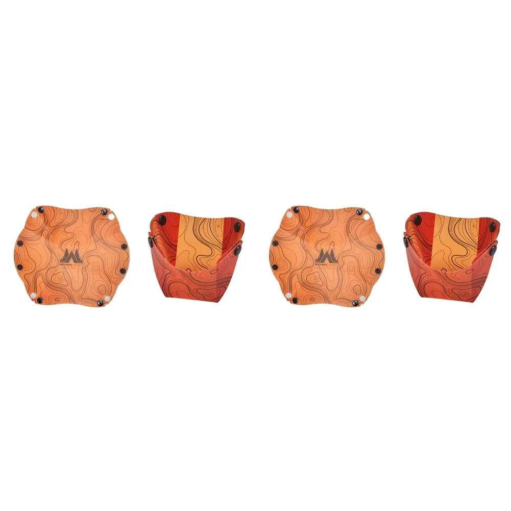 Carvallo Fällbart Utomhus-Service | Ultralätt & Återanvändbar | Livsmedelsäker & Platsbesparande | För Camping, Vandringsleder & Picknick Carvallo