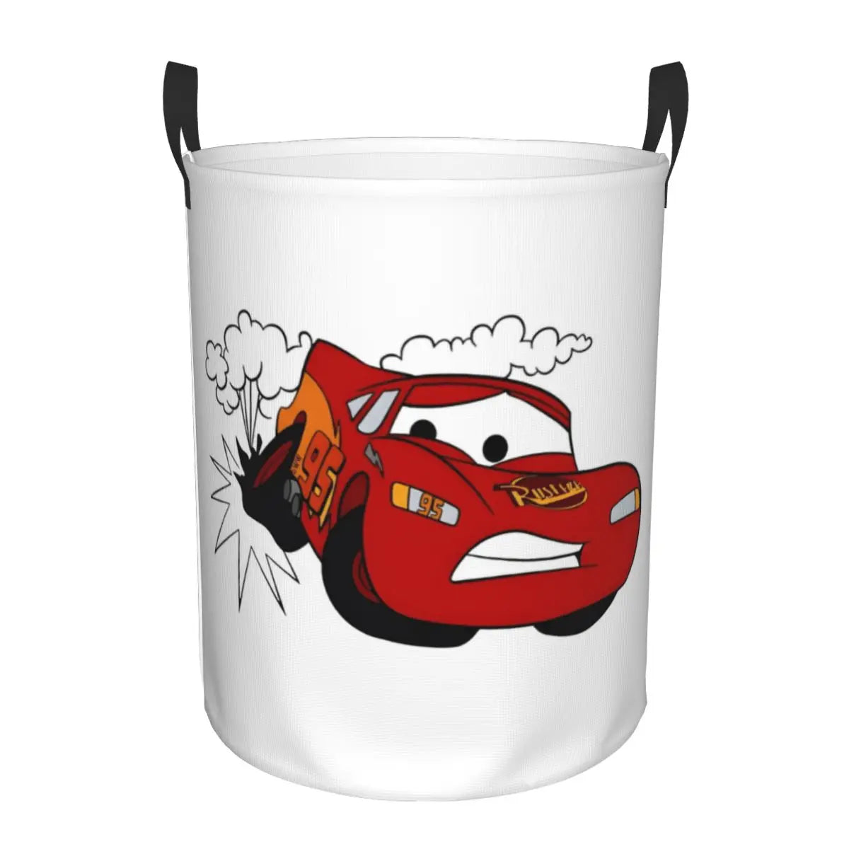 Bilar Lightning McQueen Tvättkorg – Rymlig och Fällbar Korg för Kläder Carvallo