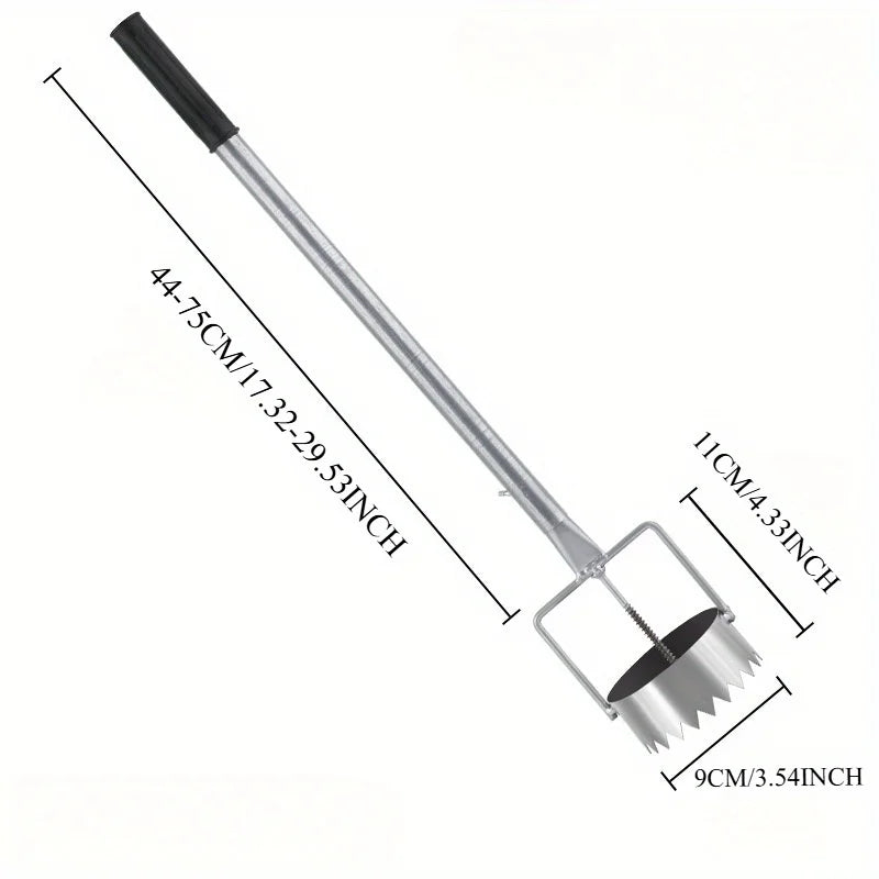 Carvallo Pro Folienhålare för växthus och trädgård | Ergonomisk och rostfri | Med avfallsfilm-krok | Rostfritt stål Carvallo