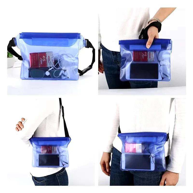 Carvallo Höftväska AquaSafeX | 3-faldig försegling | Transparent Dry Bag för smartphone & värdesaker | Justerbart band Carvallo