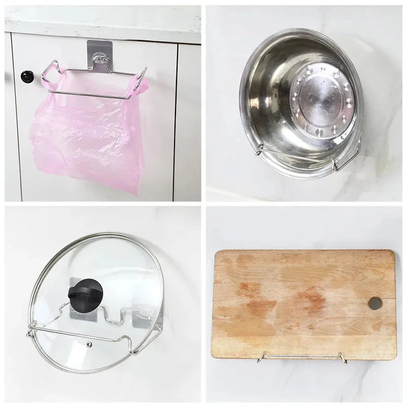 Carvallo | Sofort soppkassehållare | Rostfritt stål krom | Skydd för skåp och lådor Carvallo