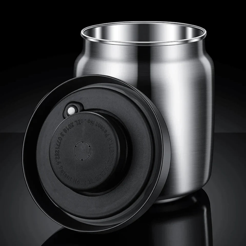 Royallure Vakuumförseglad Kaffe-böna Förvaringsbehållare 304 Rostfritt Stål Burk Carvallo