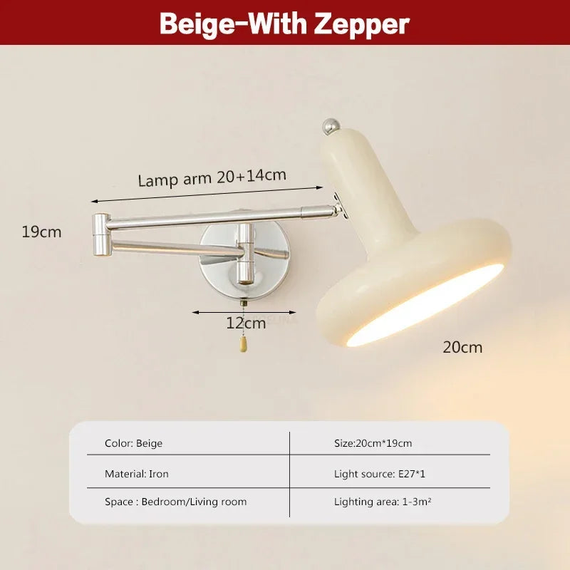 LichtSwing - Minimalistisk LED Vägglampa för Sovrum och Vardagsrum Carvallo