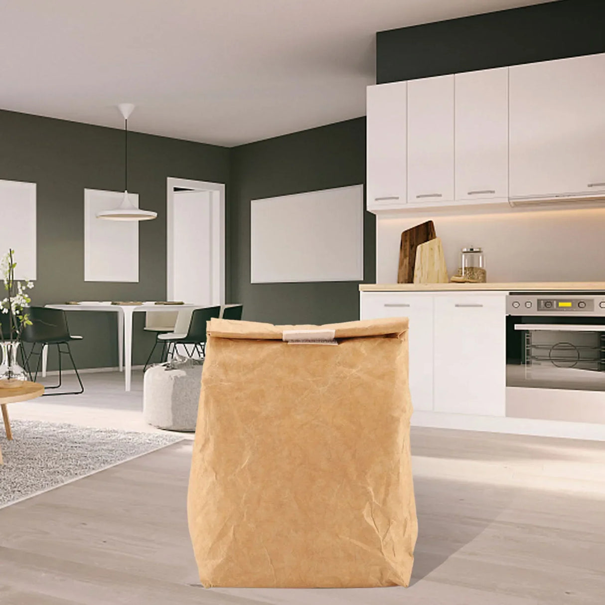 Carvallo Lunchbag | Isolerad & Vattentät Matväska | Av miljövänligt papermaterial | För Skola, Kontor & Picknick Carvallo