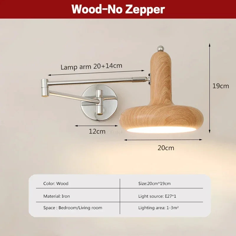 LichtSwing - Minimalistisk LED Vägglampa för Sovrum och Vardagsrum Carvallo