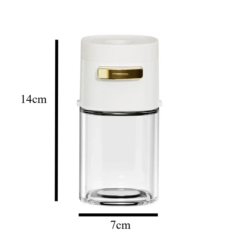 Carvallo Dosario | 180 ml Glasbehållare med pumpdispenser | Salt- & krydddispenser | Lufttät & stilren Carvallo