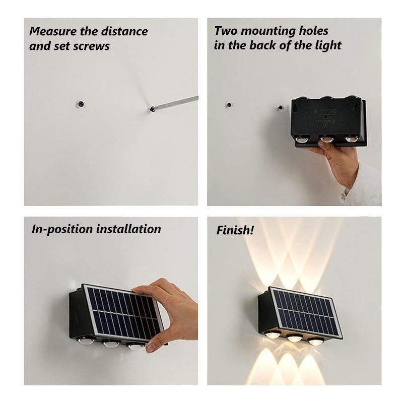 Solenergidriven Vägglampa – Energibesparande Utomhus LED-lampa Carvallo
