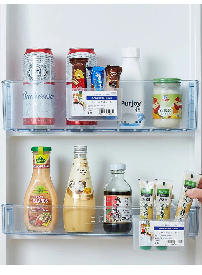 Carvallo Väggmonterad Förvaringslåda | Transparent & platsbesparande | För Kylskåp, Bad & Kök | 11 × 4 × 6,5 cm Carvallo