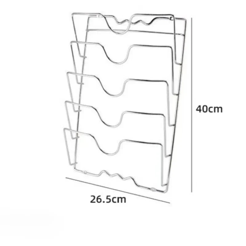 Carvallo WallLidMax | 5 nivåer | Rostfri & Platsbesparande | Vägghylla i metall Carvallo
