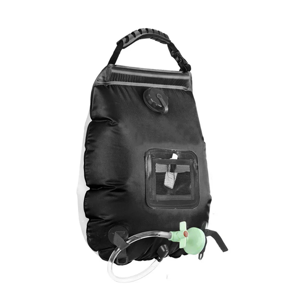 Carvallo SunFlow | 20L volym | Bärbar & Självuppvärmande | Med duschhuvud & slang Carvallo