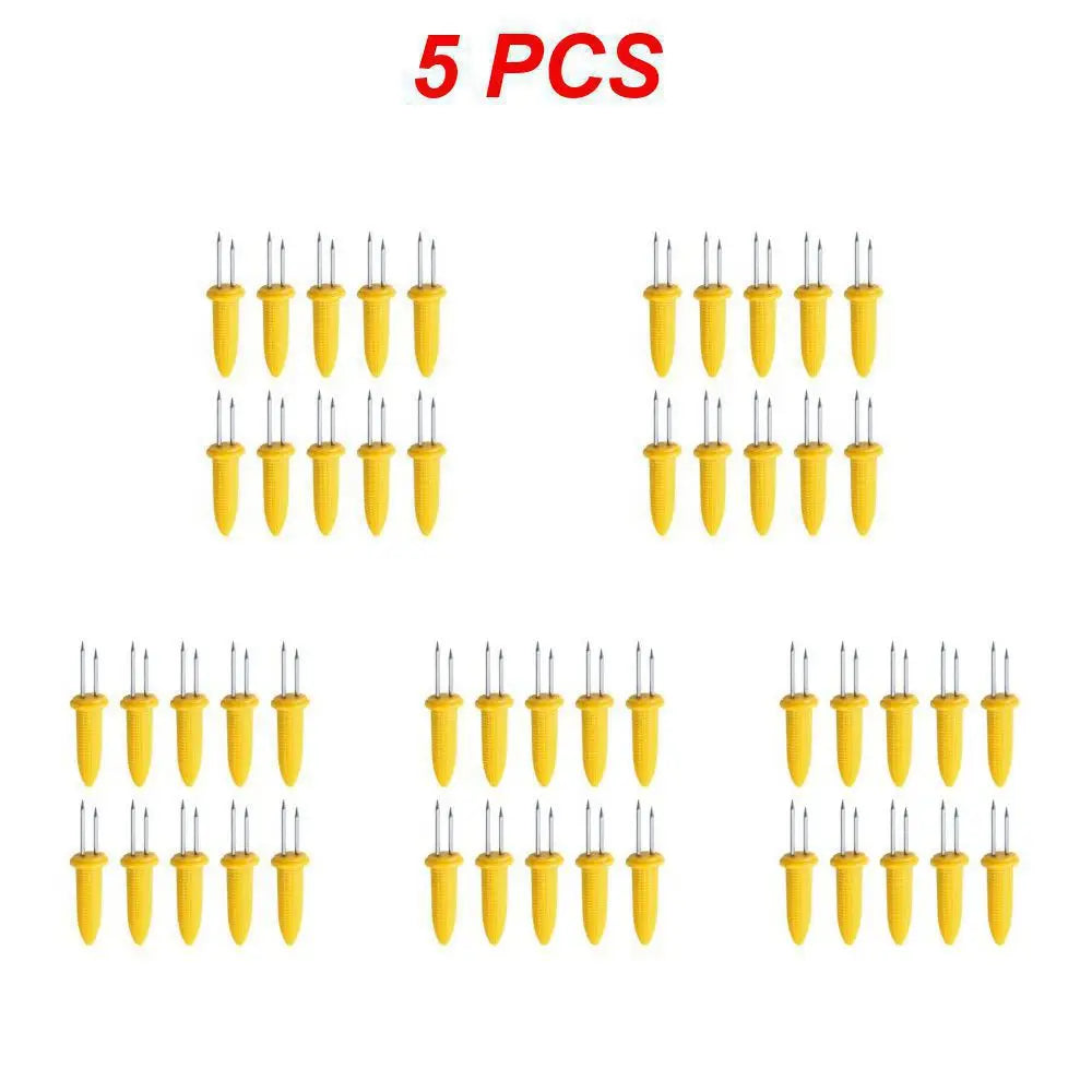 Carvallo rostfritt stål majsgafflar set | Värmetålig & Återanvändbar | För grill, camping & kök | 6 × 2 cm Carvallo