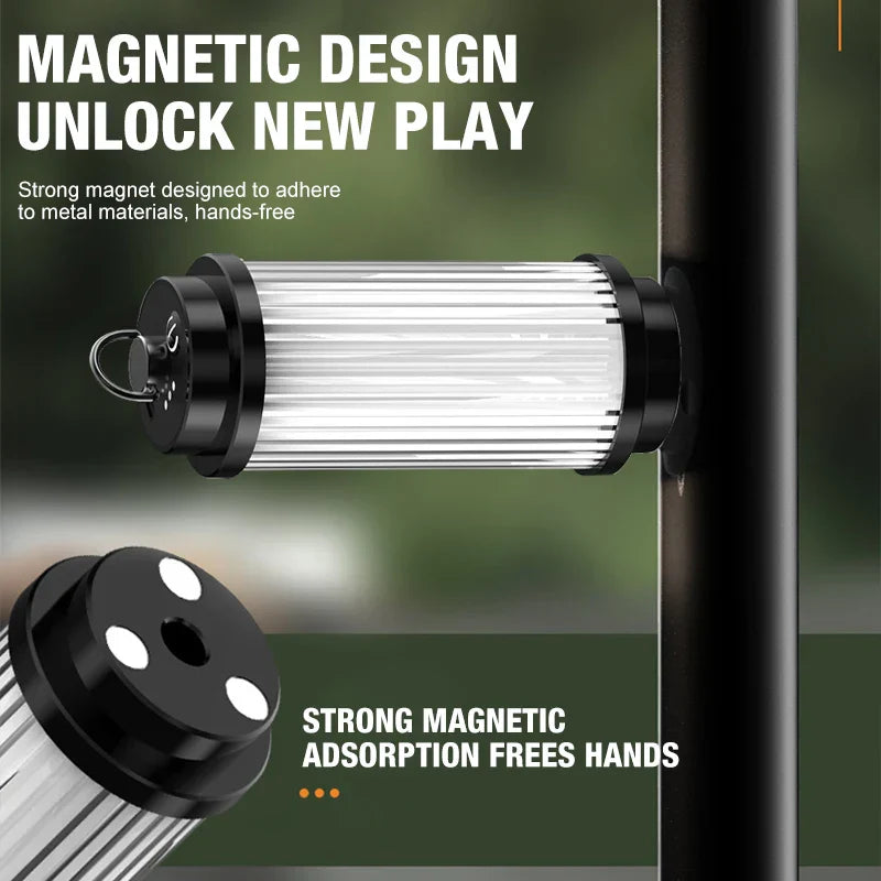 Carvallo Återuppladdningsbar LED-Campinglampa | 3000 mAh batteri | Kompakt tältlampa med 38 LED-lampor | USB-laddning | Mini ficklampa för utomhus & nödsituationer Carvallo