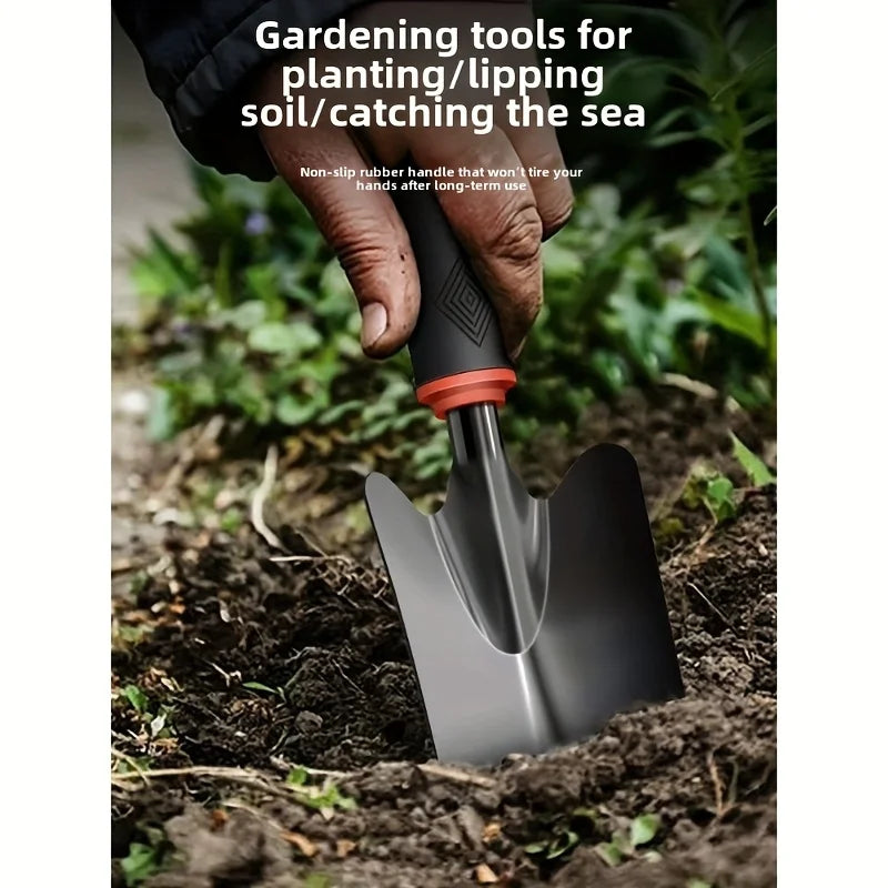 Carvallo Trädgårdsskovel i metall | Robust handskovel med ergonomiskt handtag | Perfekt för blommor, grönsaker och planteringsarbete Carvallo