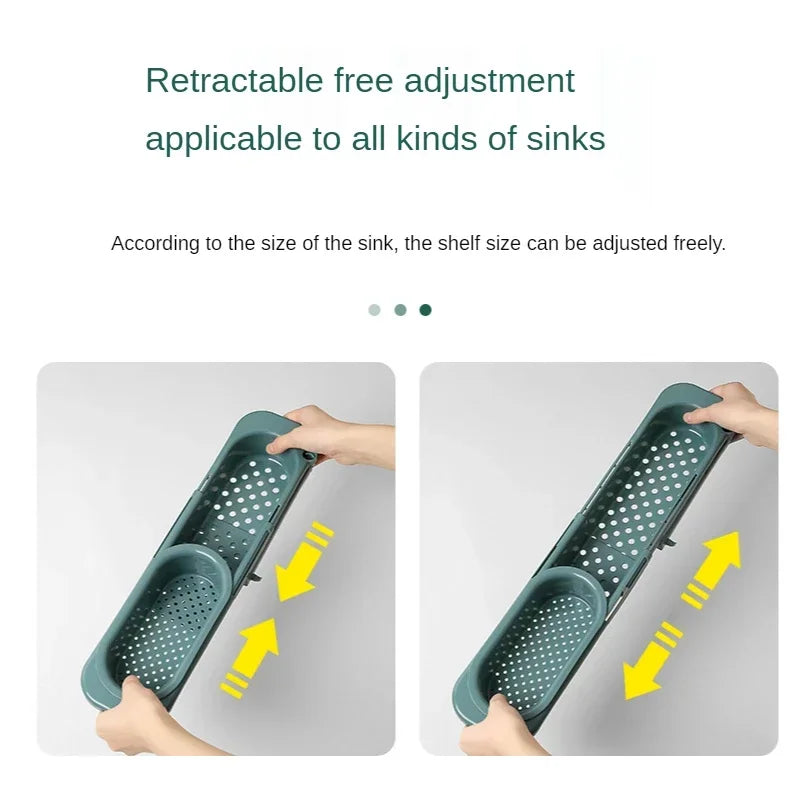 Carvallo FlexDry Organizer Justerbar diskho avtorkningshylla med handdukshållare | Teleskopisk & ventilerad Carvallo