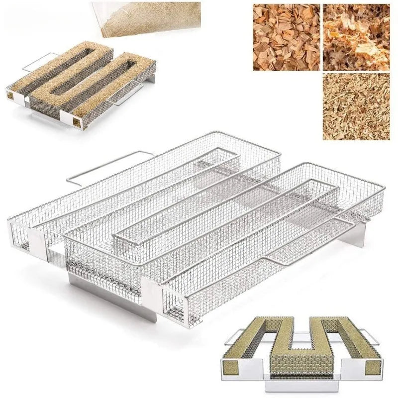 Carvallo Kaltrauchgenerator av rostfritt stål | BBQ Rökbox för grill och rökugn | För fisk, ost, kött och mer Carvallo