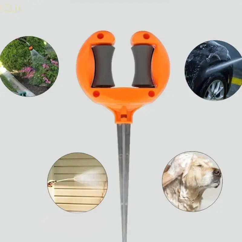 Carvallo FlexMount Trädgårdsslanghållare av ABS | 27×12×3 cm | Väggmontering | För balkong, trädgård & rengöring | Stabil & platsbesparande Carvallo