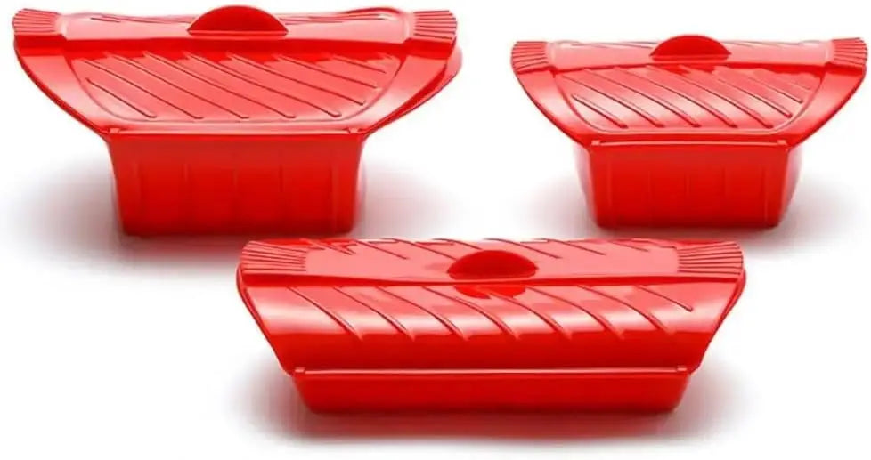 Carvallo Silikon Dampfkokare | BPA-fri | Mikrovågssäker med lock & handtag | För fisk, grönsaker & mer Carvallo