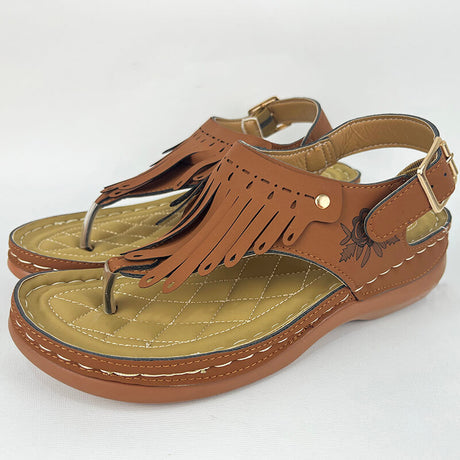 Strand sandaler med tofsar-Shoes for Women-Hemnix-Hemnix