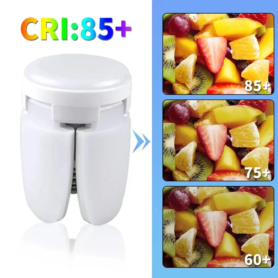 Carvallo Faltlampe LumiFold | E27 sockel | Fällformat design | 360° strålvinkel | 28W kallvitt Carvallo