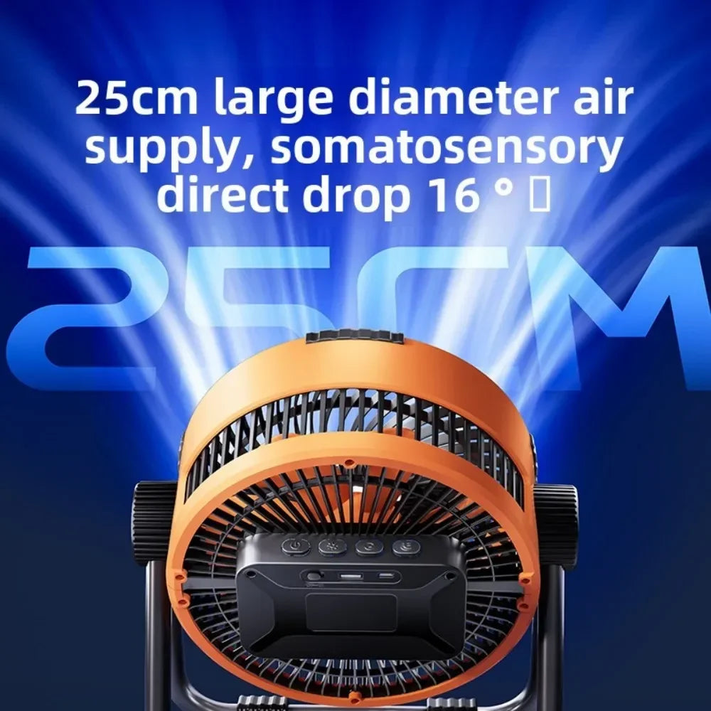 Carvallo NightCool | 4-i-1 Fläkt & Nattlampa | 20000mAh Batteri | Hängande & Stående Användning Carvallo
