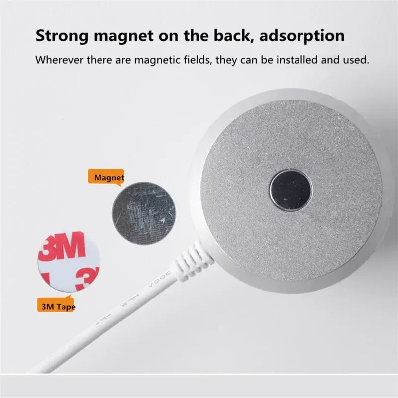 Carvallo USB Magnetlampa | 3W & 5W varianter | Bärbar LED-lampa med strömbrytare | Magnetfot & 3M tejp | För laptop, powerbank & mer Carvallo