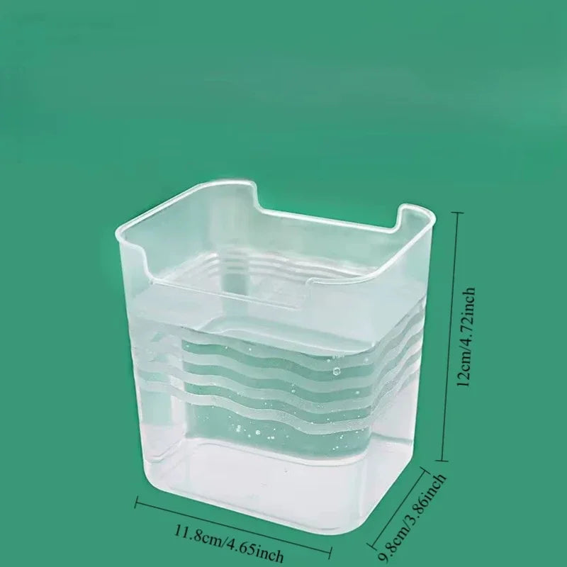 Carvallo Kylskåp Förvaringsbox 11,8×9,8×12 cm | Transparent & stapelbar | För frukt, kryddor & färskhetsorganisation Carvallo