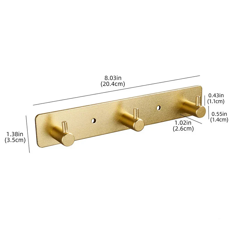 Carvallo Väggkrok Hookora | Rostfritt stål 304 borstade | Utan borrning | Lastkapacitet upp till 3 kg | Vattentät & Rostfri Carvallo
