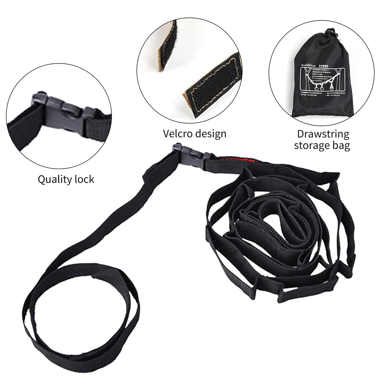 Carvallo-upphängning TrailHanger Pro | 1,8 m / 5 m Camp Organizer | Robust rem | För tält & utomhusutrustning Carvallo