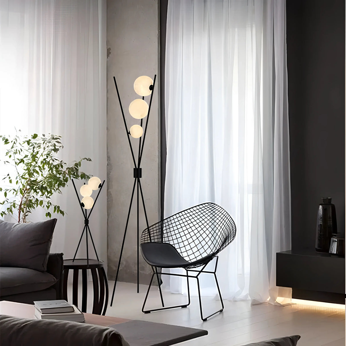 Mila Golvlampa – Stilren Minimalistisk Lampa med Måndesign Hemnix
