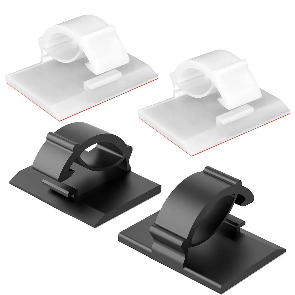 Carvallo Set WireTidy | 30-90 delar | Självhäftande & flexibel | För skrivbord, PC & laddkablar Carvallo