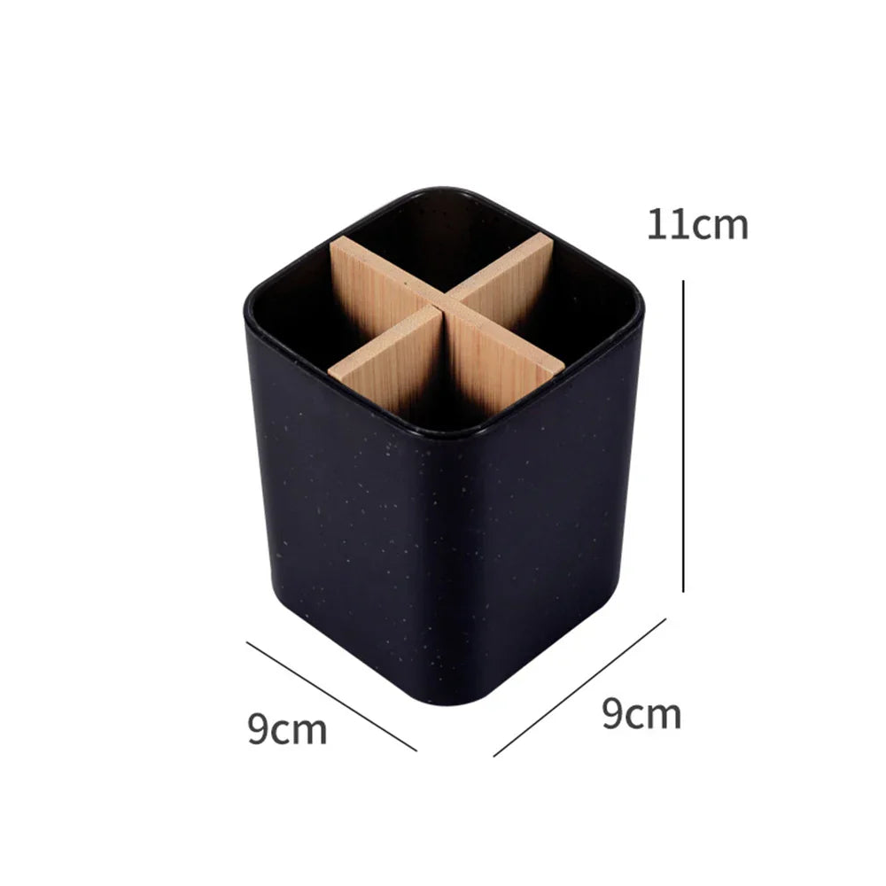 Carvallo PureStand Bambu Tandborsthållare för Elektriska Tandborstar | Organizer för Rakapparater & Kosmetikborstar Carvallo