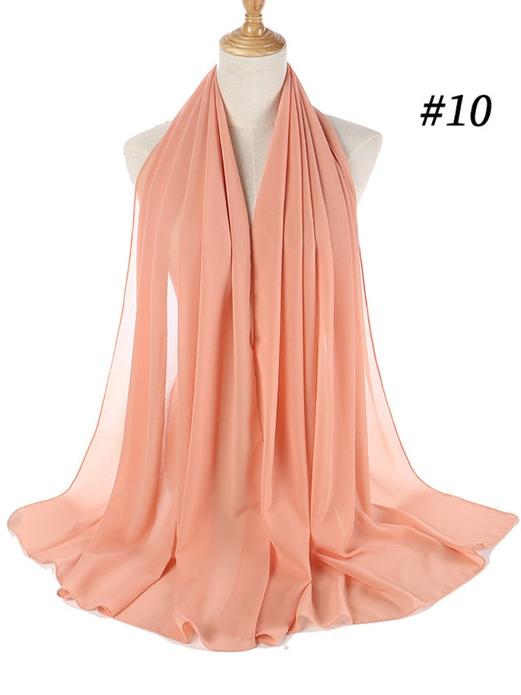 Chiffon Hijab pannband-Clothes for women-Bellasverige-Orange-Hemnix