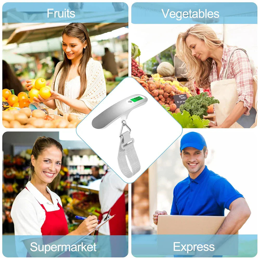 Carvallo TRAVOLUX | Upp till 50 kg | LCD-skärm med bakgrundsbelysning | Kompakt & Precise Carvallo