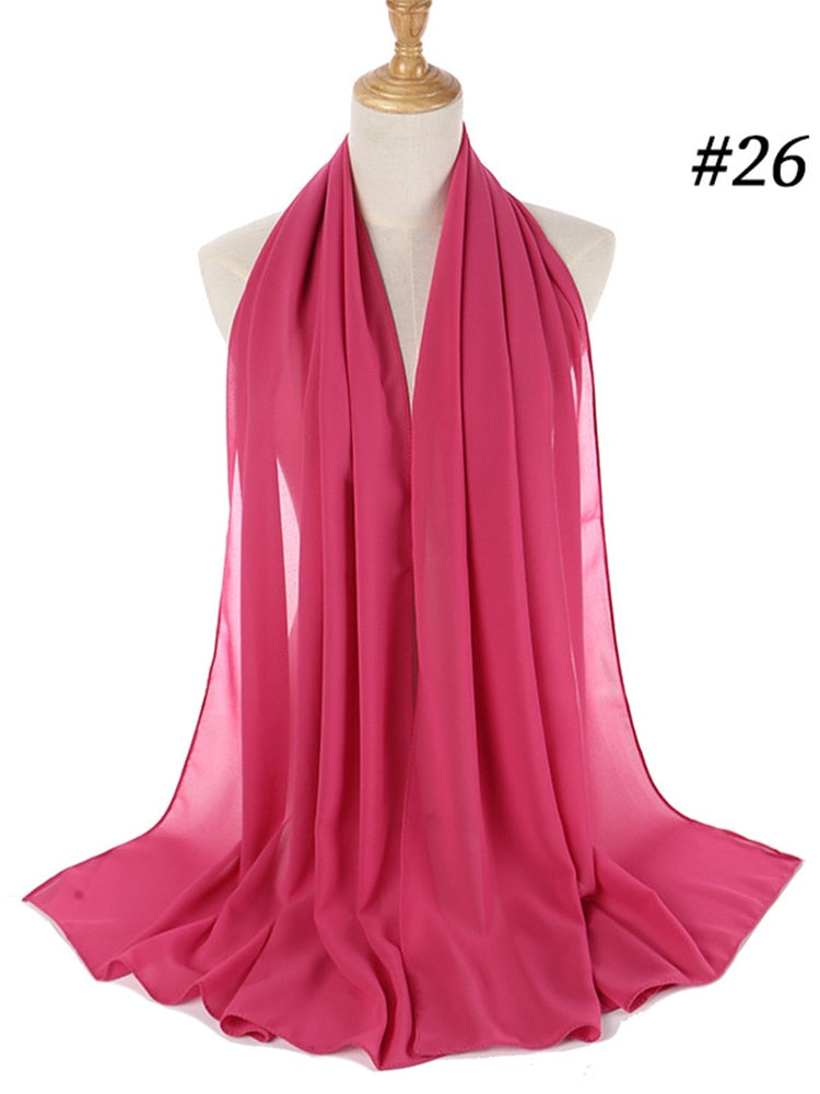 Chiffon Hijab pannband-Clothes for women-Bellasverige-Fuschia rosa-Hemnix