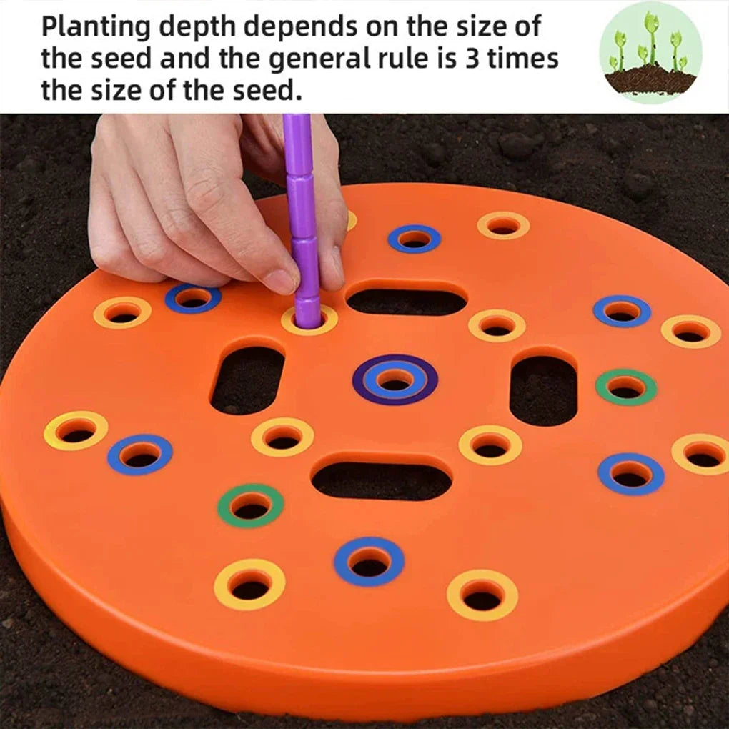 Carvallo CircleTool Planter Help Seed Template Round | Precision Seed Template Made of ABS Plastic | For Even Sowing & Easy Weeding Carvallo
