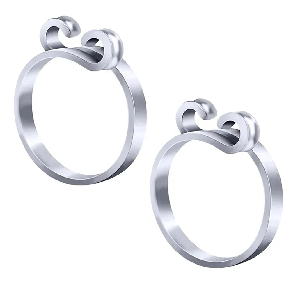 Carvallo Häkel- & Strickfadenführer 2er Set | Justerbar garnring för fingrar | För snabbare & jämnare arbete Carvallo