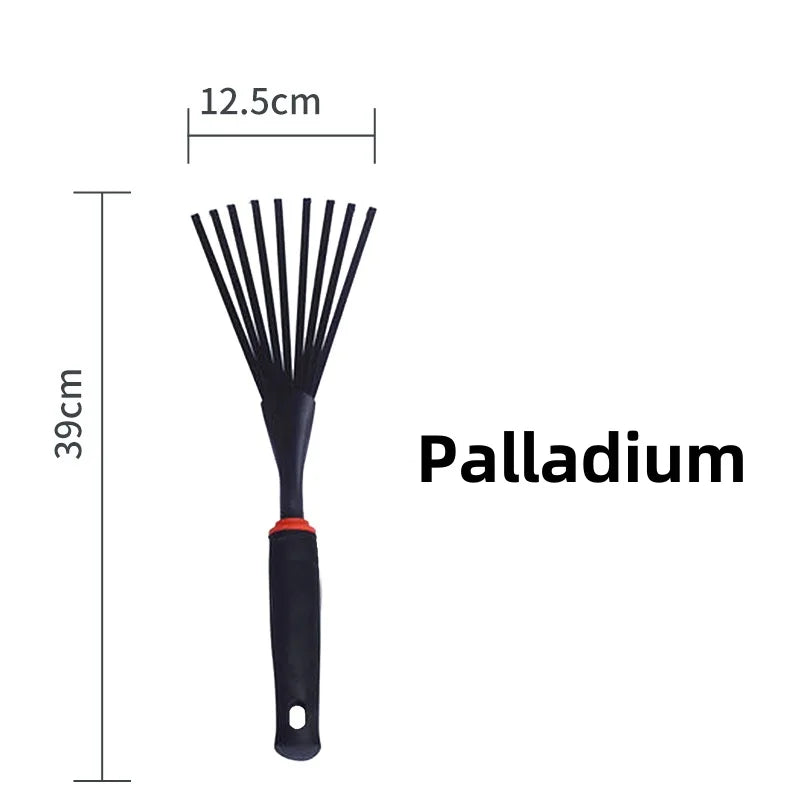 Carvallo Trädgårdsredskap 2-i-1 Hacka & Raka | Robust Kombi-verktyg med 5 tänder | Av kolstål | För rabatter och ogräsborttagning Carvallo