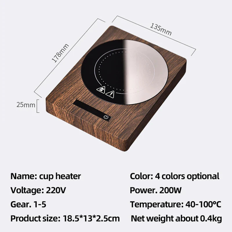 Royaleva Cup Heater Mug Warmer – 5-Temperatur Kaffe & Te Värmeplatta för Skrivbord & Kontor Carvallo