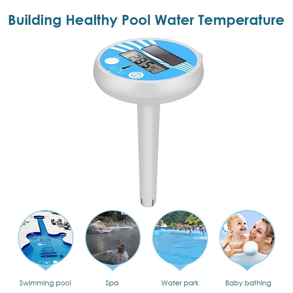 Carvallo Pooltermometer | Flytande vattentermometer för pool & bubbelbad | Temperaturvisning 0–50 °C | Bruchsäker & väderbeständig Carvallo