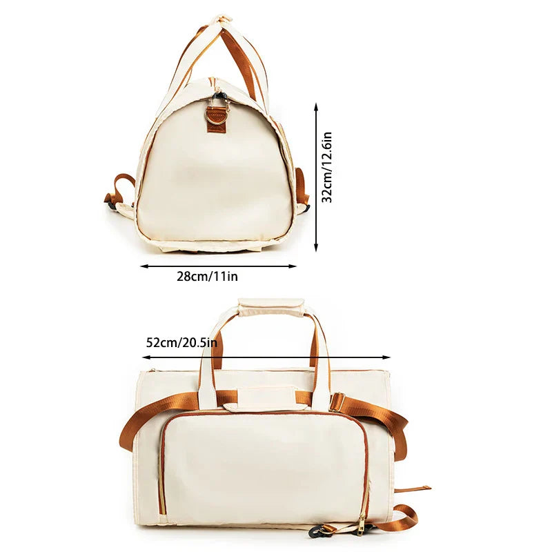 Carvallo FlexPack | Fällbar resväska med kostymfack | 53 L | 3-i-1 ryggsäck, axelväska & Duffel Bag Carvallo