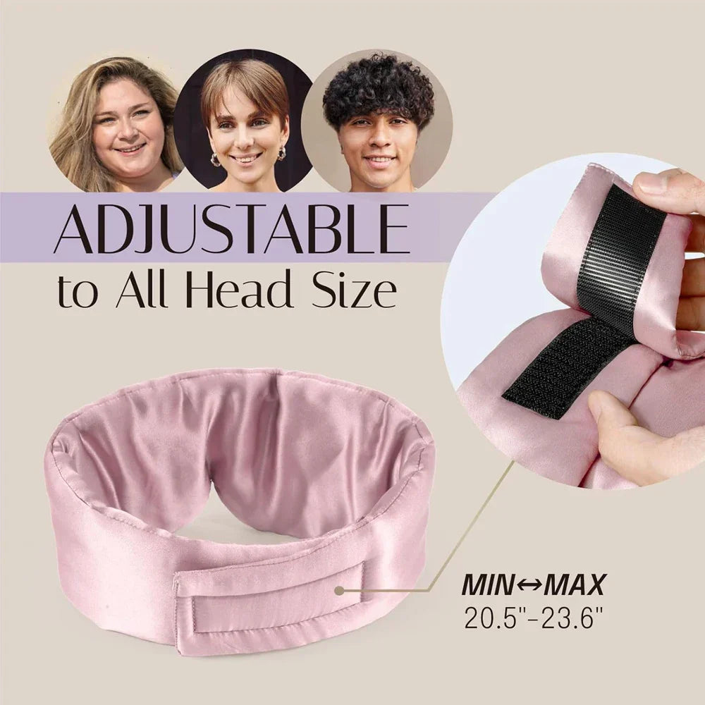 Carvallo DreamSil ögonmask av 100 % mullbärssilke | Ljusblockerande & Polstrad | Supermjuk & Andningsbar | För resa, sömn & avkoppling Carvallo