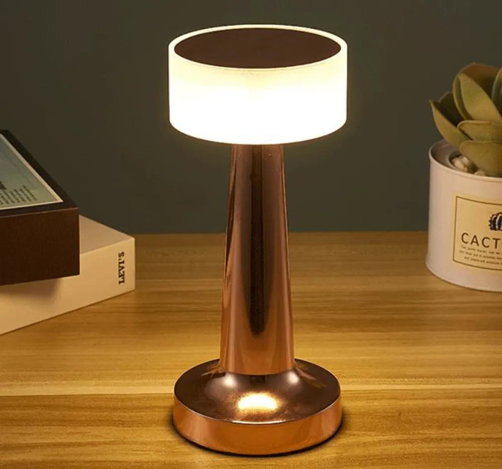 Carvallo Bordslampa Aurélia | Retro-design & Touch-dimning | USB-laddningsbar | 23,5 cm Hög Carvallo