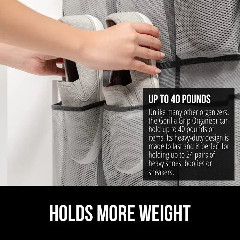 Carvallo-skoorganisatör Ordivo 24-fack | Hängande & Platsbesparande | 150 × 55 cm | För skor, strumpor & tillbehör Carvallo