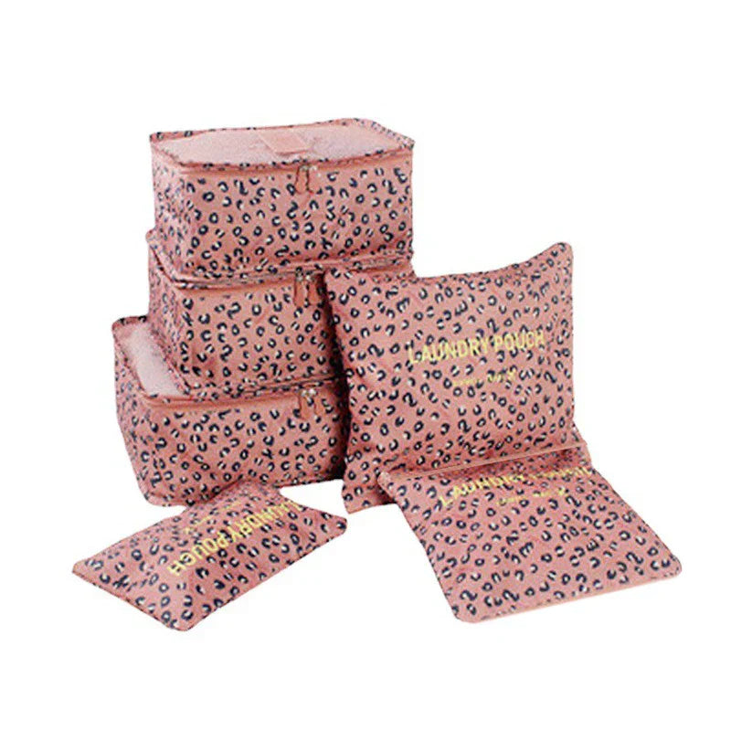 Carvallo 6-delat reseorganizer-set | Fällbara resväska- & bagagetasker | För kläder, underkläder, skor & kosmetik | Oxford-tyg Carvallo